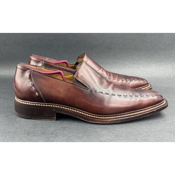 Antonio Maurizi Men\'s Loafer Slip-On Shoes Brown Leather Size 45 US 12 main image 16